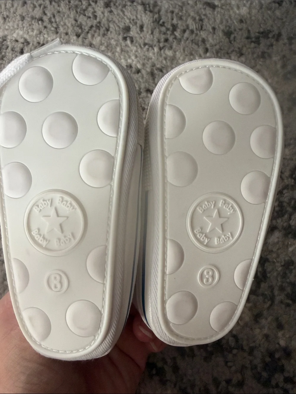 White Canvas Baby Sneakers